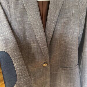 Tommy Hilfiger Purple/Elbow Patch Blazer (Size 4)